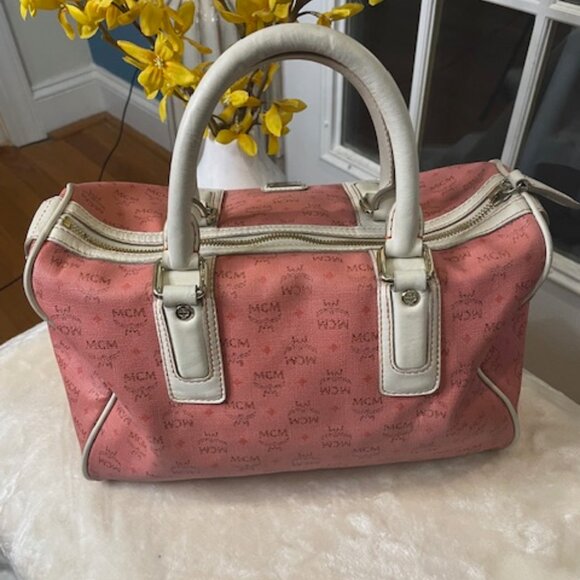 RARE Vintage MCM Pink Visetos Boston Bag - Picture 3 of 9